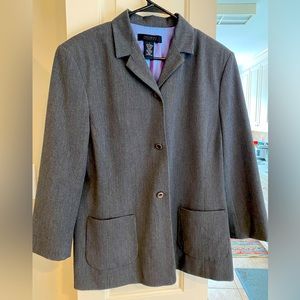 The Limited Womens Blazer Grey with Purple Lining